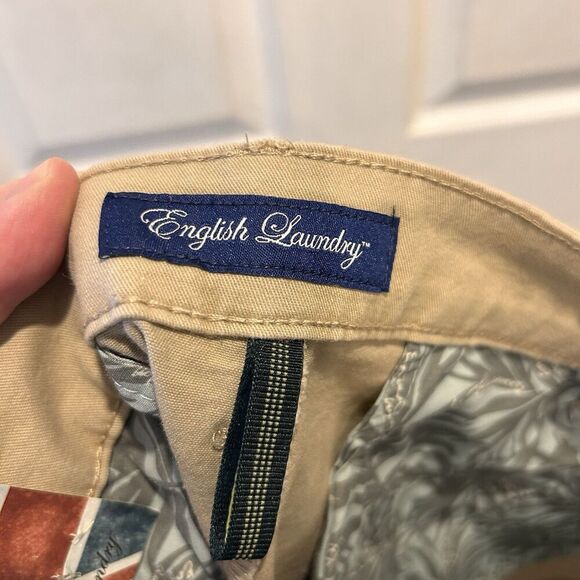 NWT English Laundry Mens Shorts Size 40‎ Bermuda Beige Tan Khaki 9 In Inseam - Picture 9 of 10